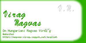 virag magvas business card
